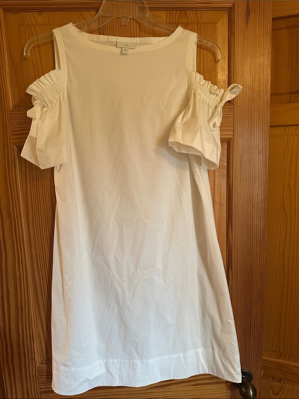 White Cold-Shoulder Dress J. Jill, XS